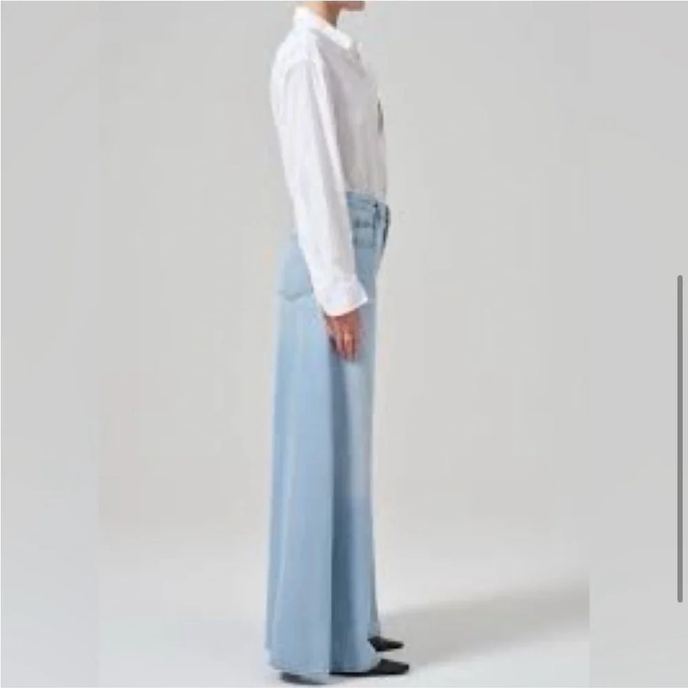 NWT Citizens of Humanity Denim Jeans Amari Ultra Light Wash Wide Leg 25 fit 26​ - Picture 4 of 5